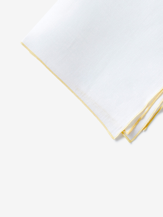 Linen Pocket Square|イエロー