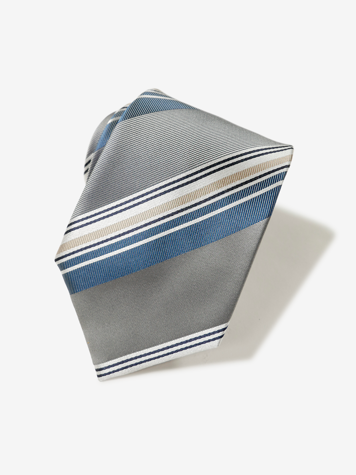 Classico Seta|Stripe Tie|グレー