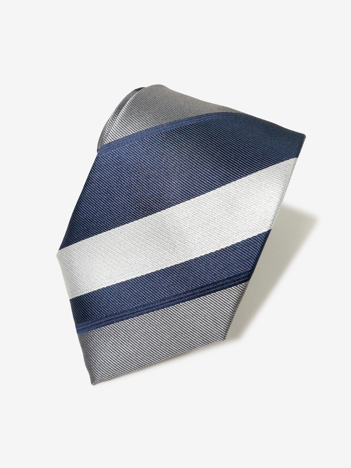 Classico Seta|Stripe Tie|グレー