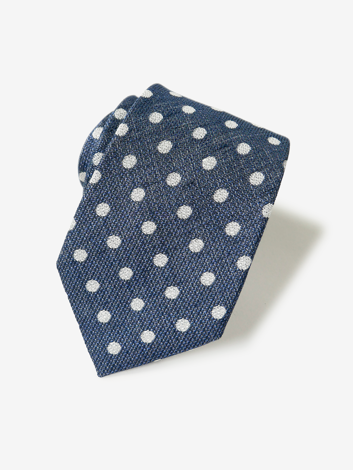 Classico Seta|Polka Dot Tie|ネイビー