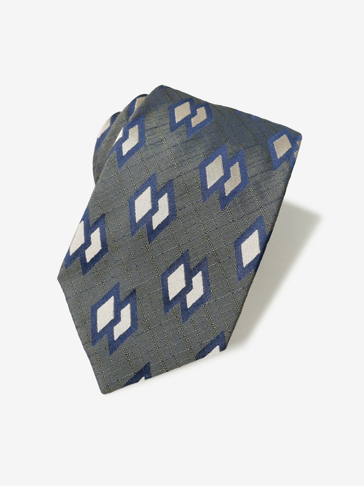 Classico Seta|Double Rhombus Neat Tie|グリーン