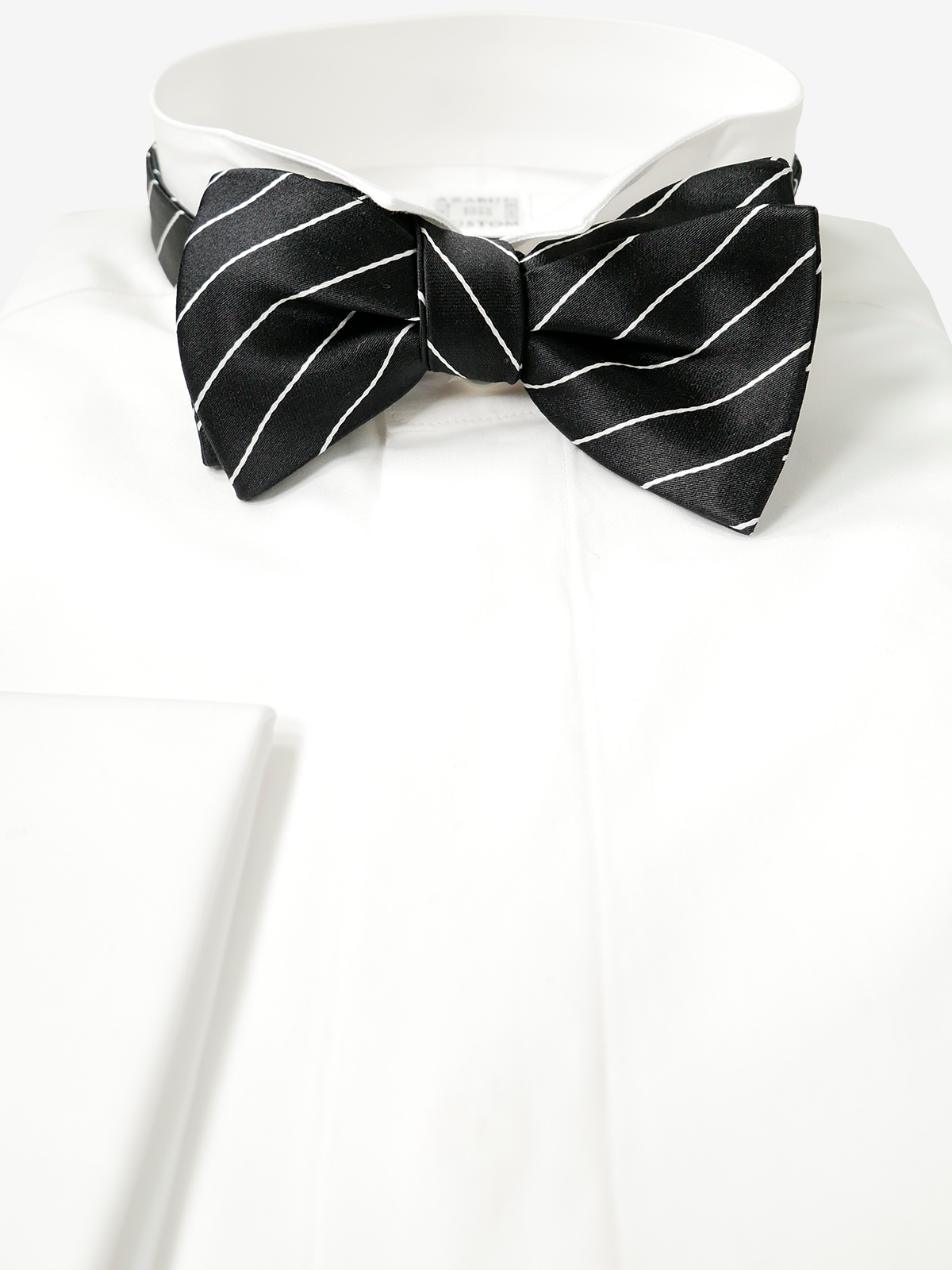 Striped Bow Tie|ブラック