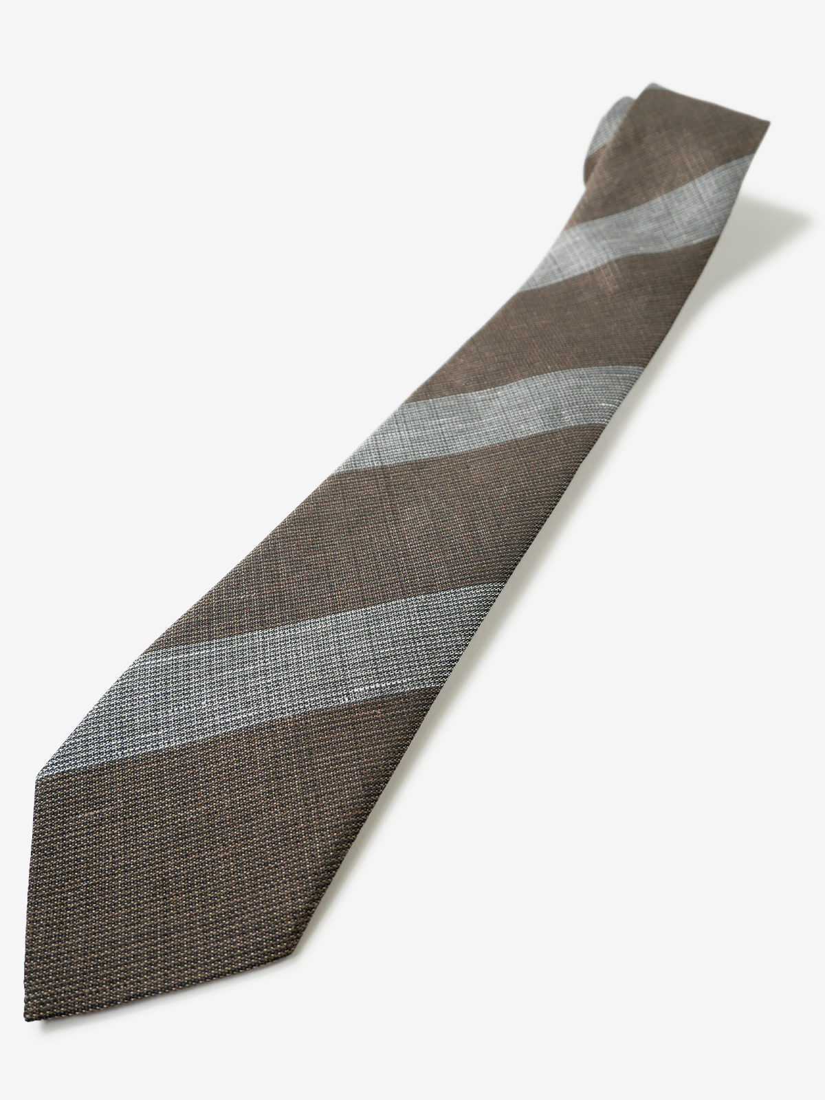 Classico Seta|Stripe Tie|ブラウン