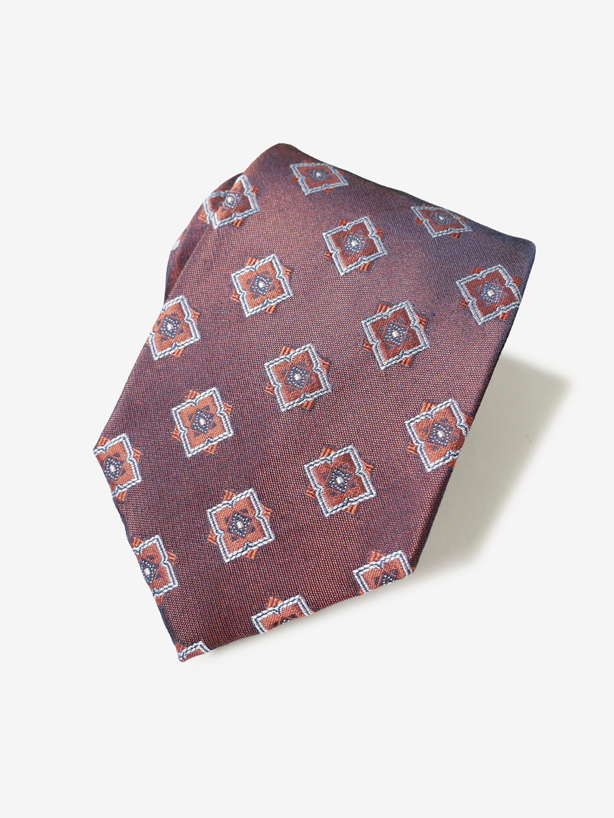 Classico Seta|Medallion Neat Tie|レッド