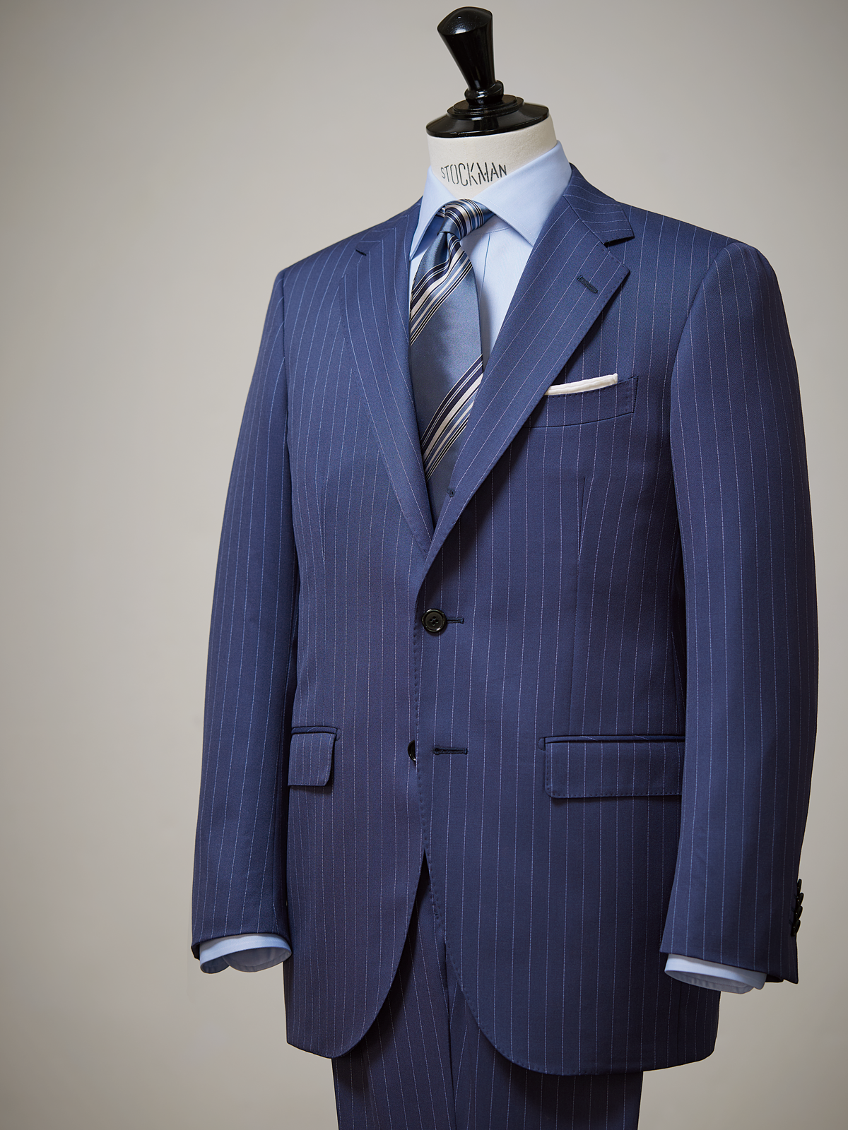 Classico Seta|Stripe Tie|ブルー