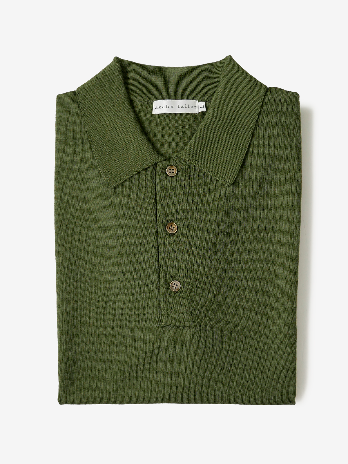 Wool Polo Shirt|グリーン