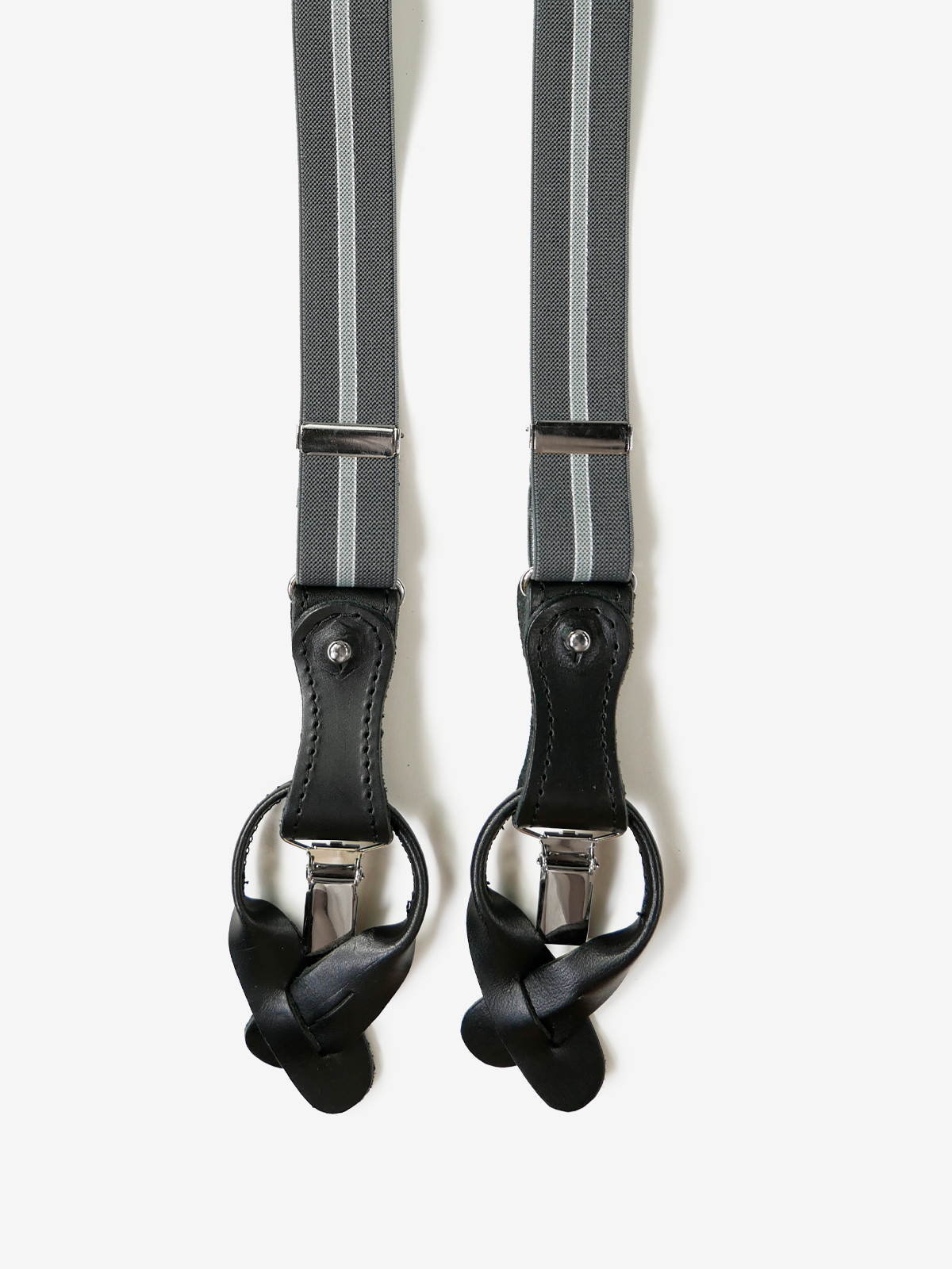 ラ・デュカル|ストライプサスペンダー|グレー ラ・デュカル|ストライプサスペンダー|グレー