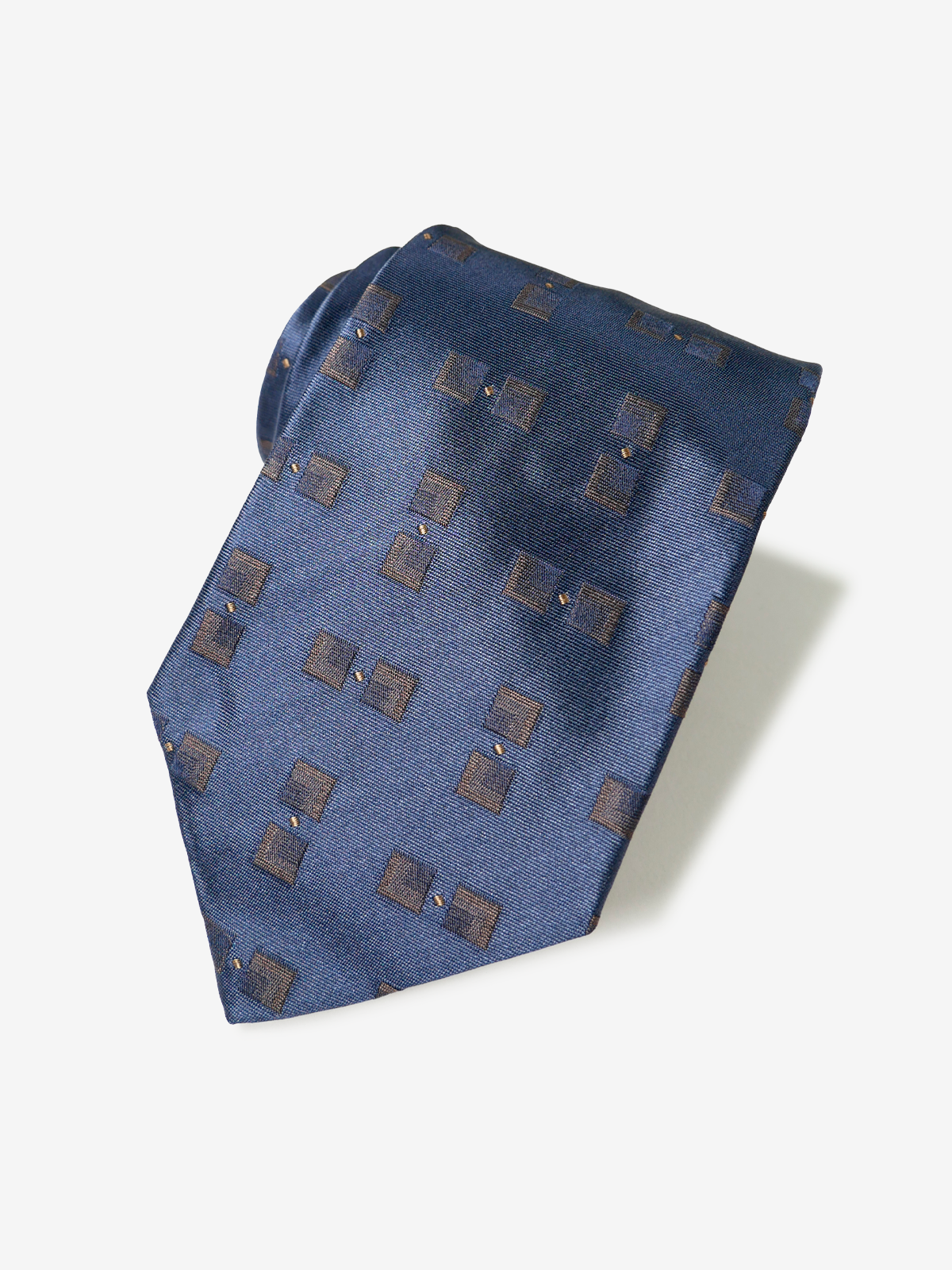 Classico Seta|Double Square Neat Tie|ネイビー