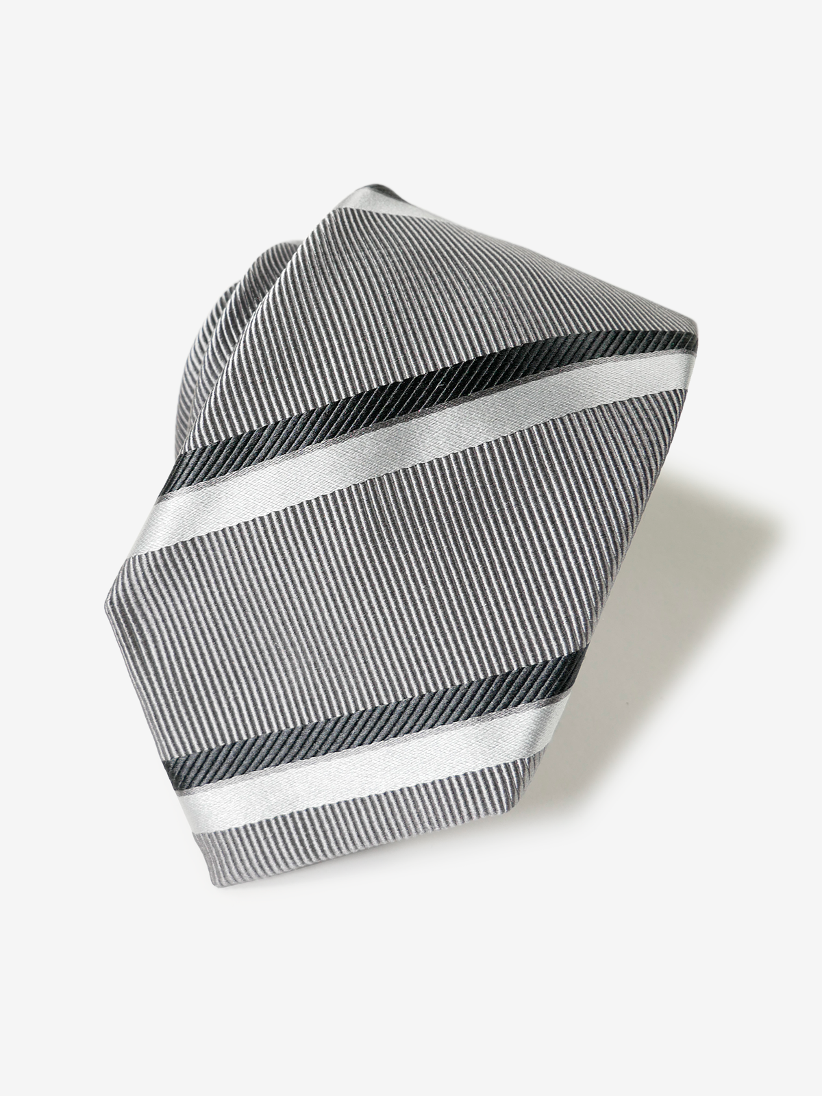 Striped Necktie|グレー