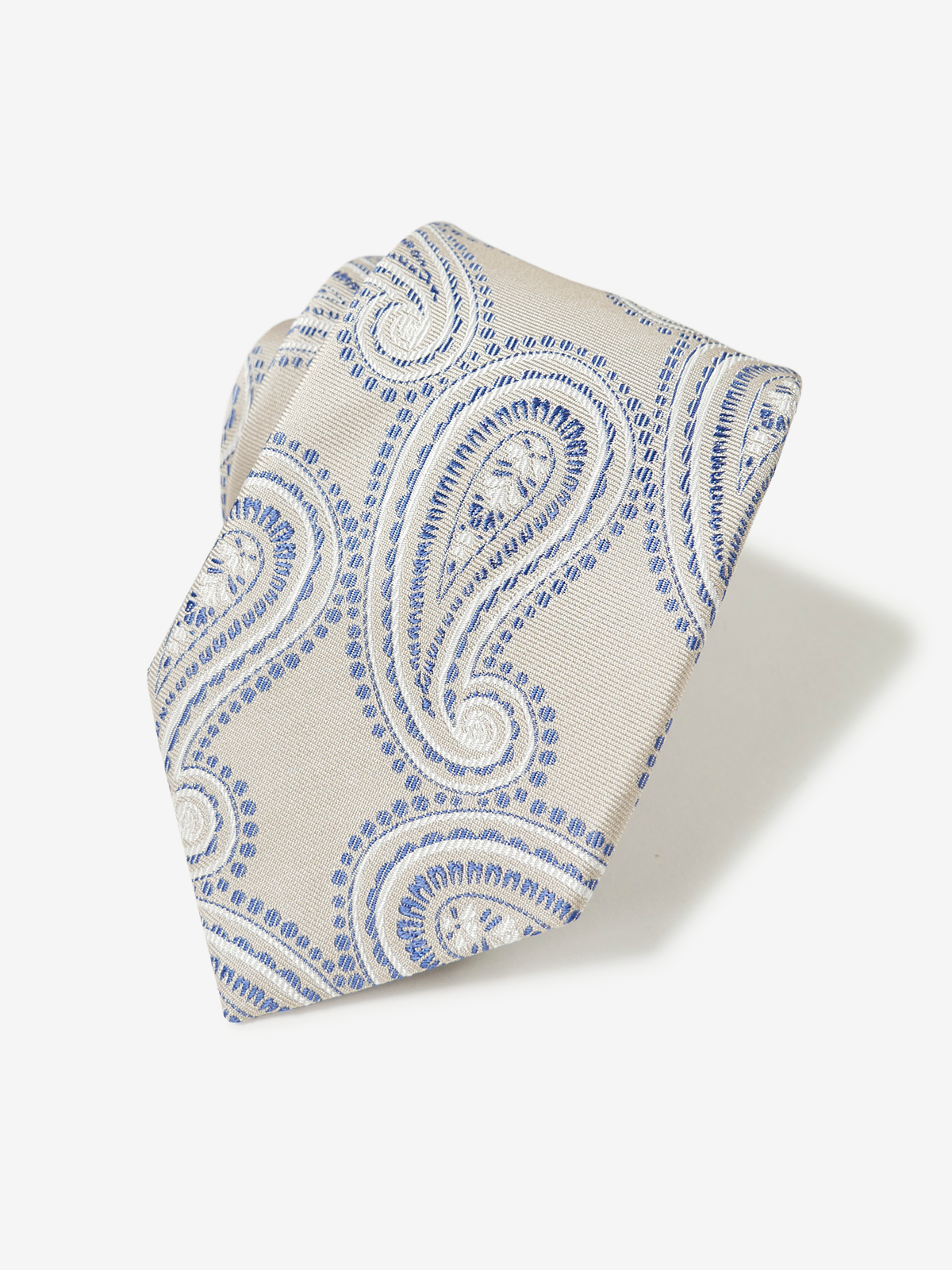 Seaward & Stearn|Paisley Tie|ライトベージュ