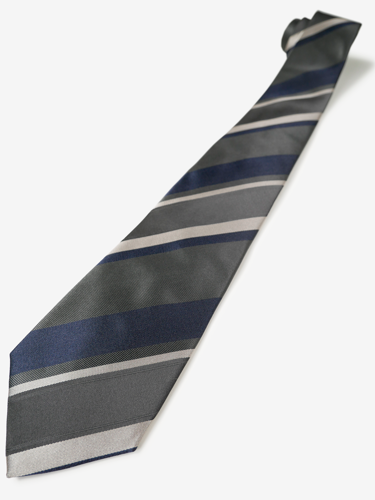 Classico Seta|Stripe Tie|グレー