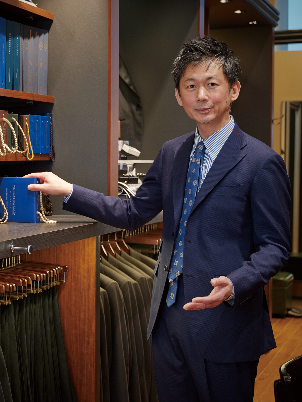 Classico Seta|Medallion Tie|ブルー