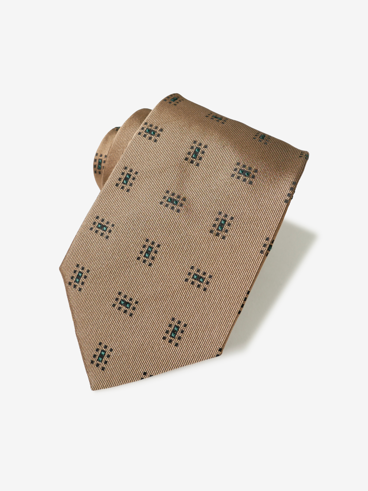 Classico Seta|Rectangle Neat Tie|ベージュ
