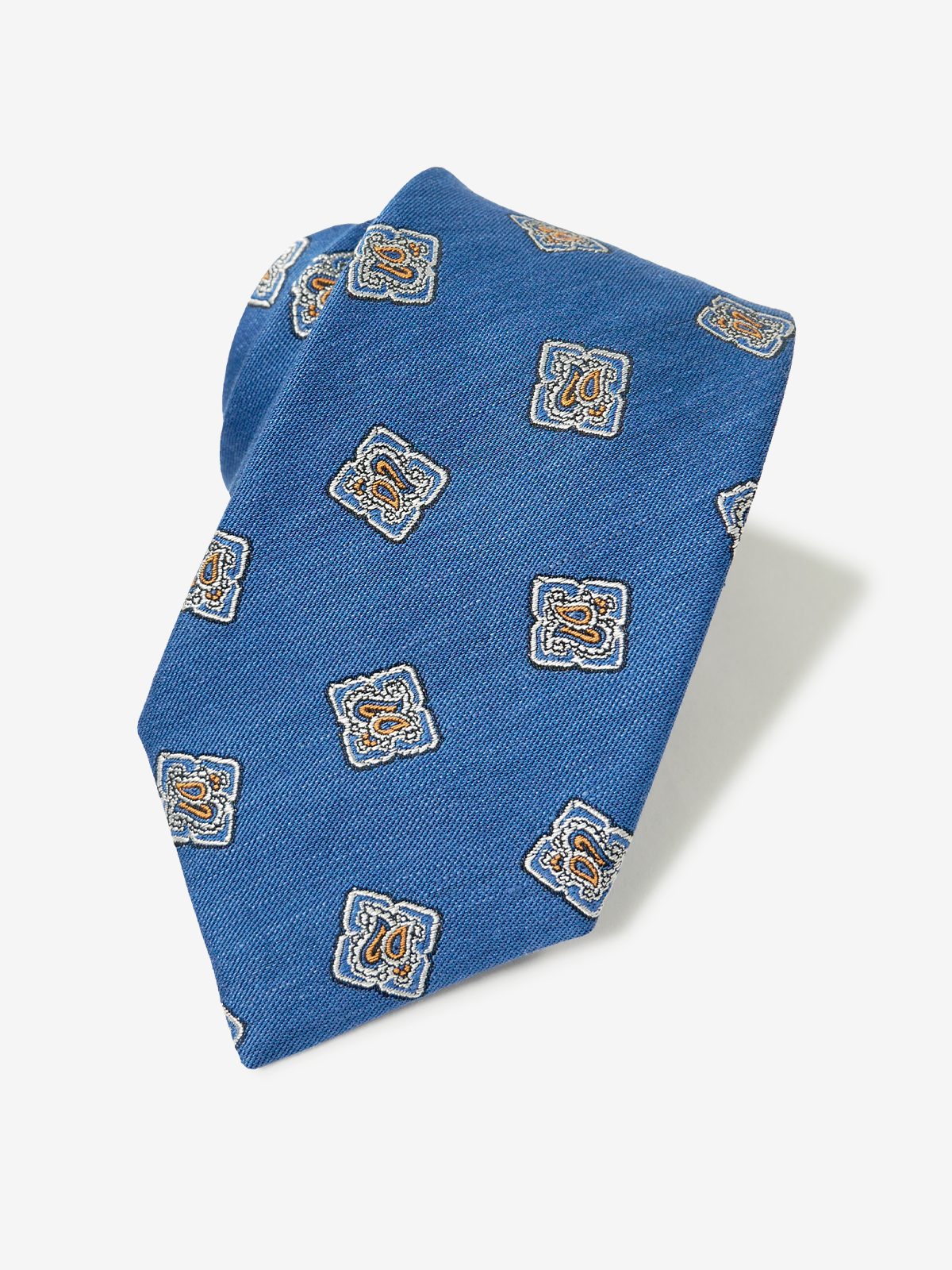 Classico Seta|Medallion Tie|ブルー