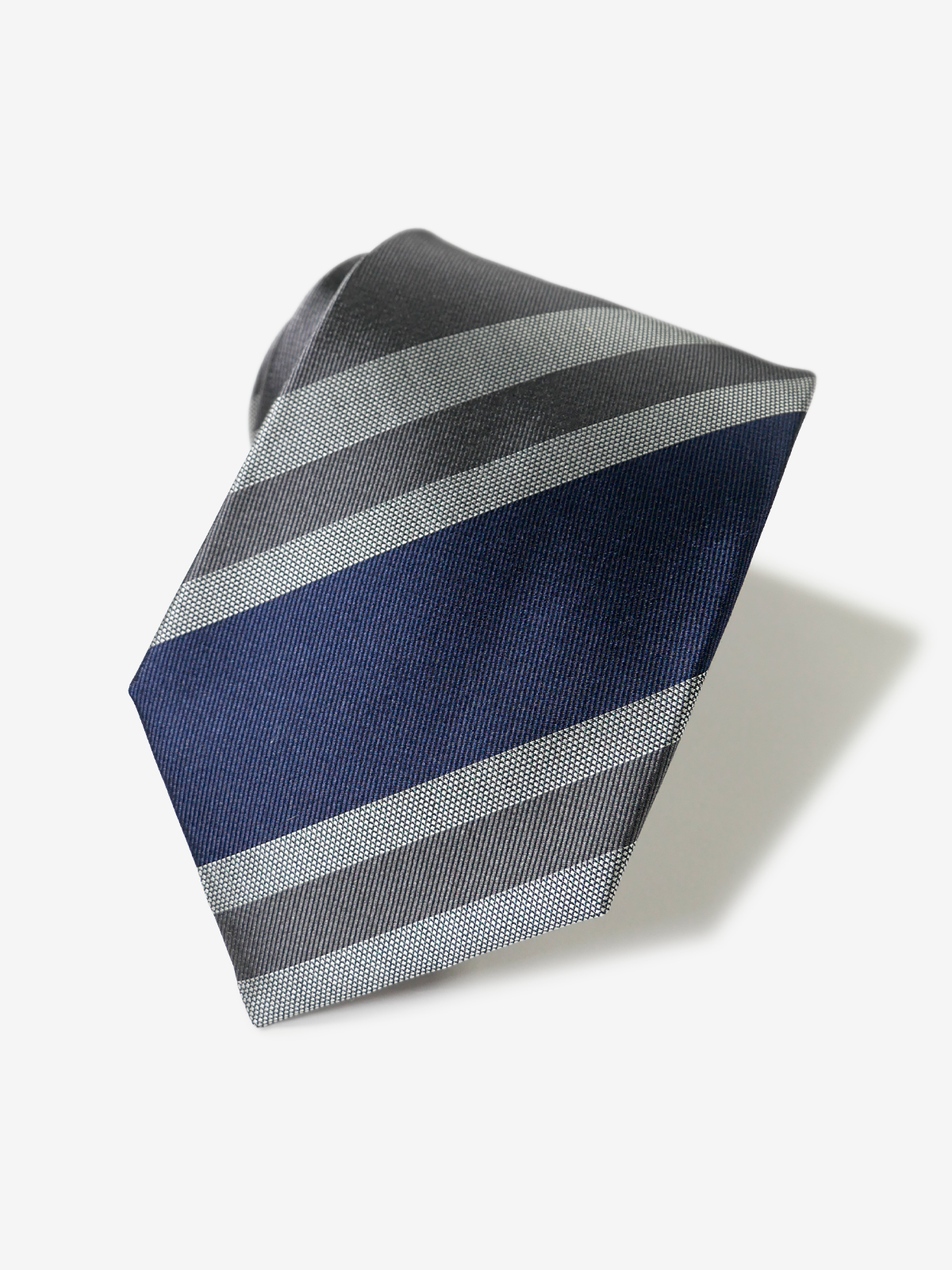 Classico Seta|Stripe Tie|グレー