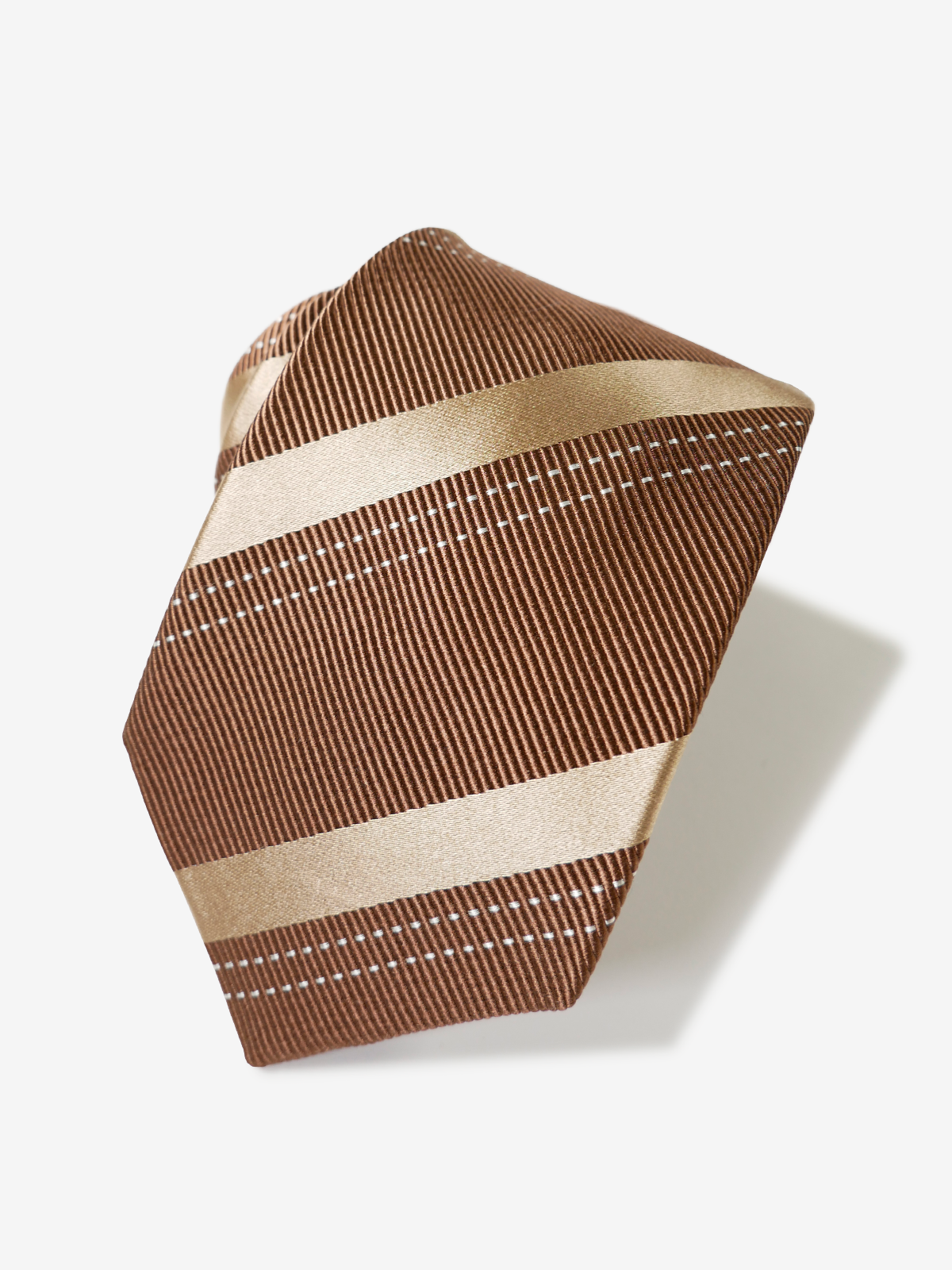 Striped Repp Tie|ブラウン