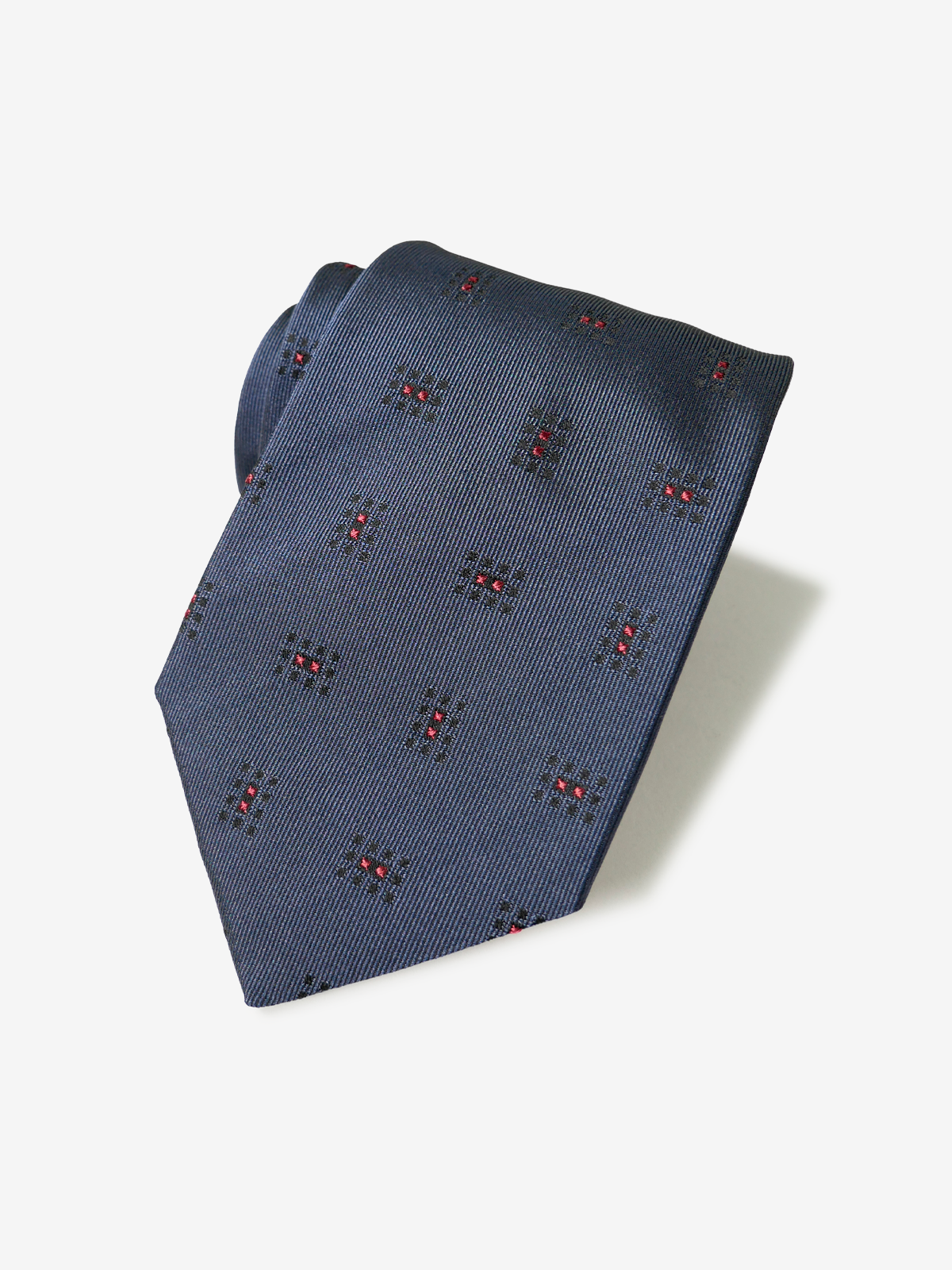 Classico Seta|Rectangle Neat Tie|ネイビー
