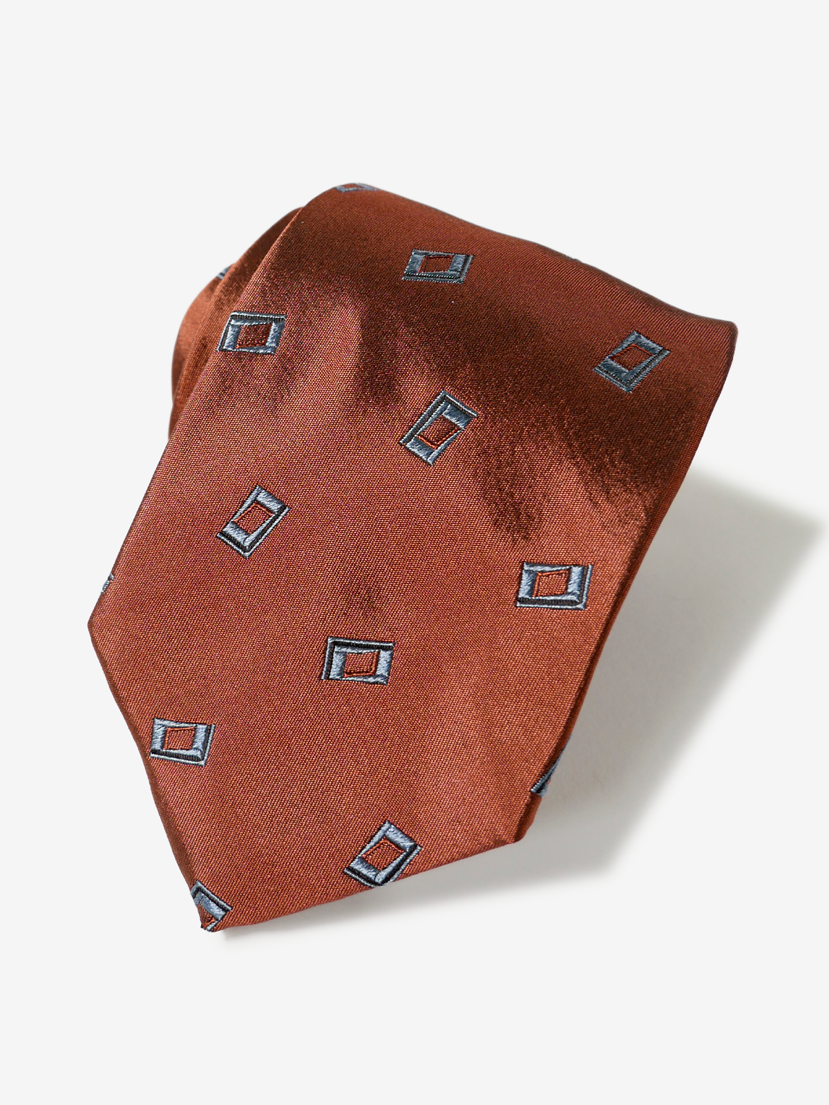 Classico Seta|Rectangle Neat Tie|オレンジ