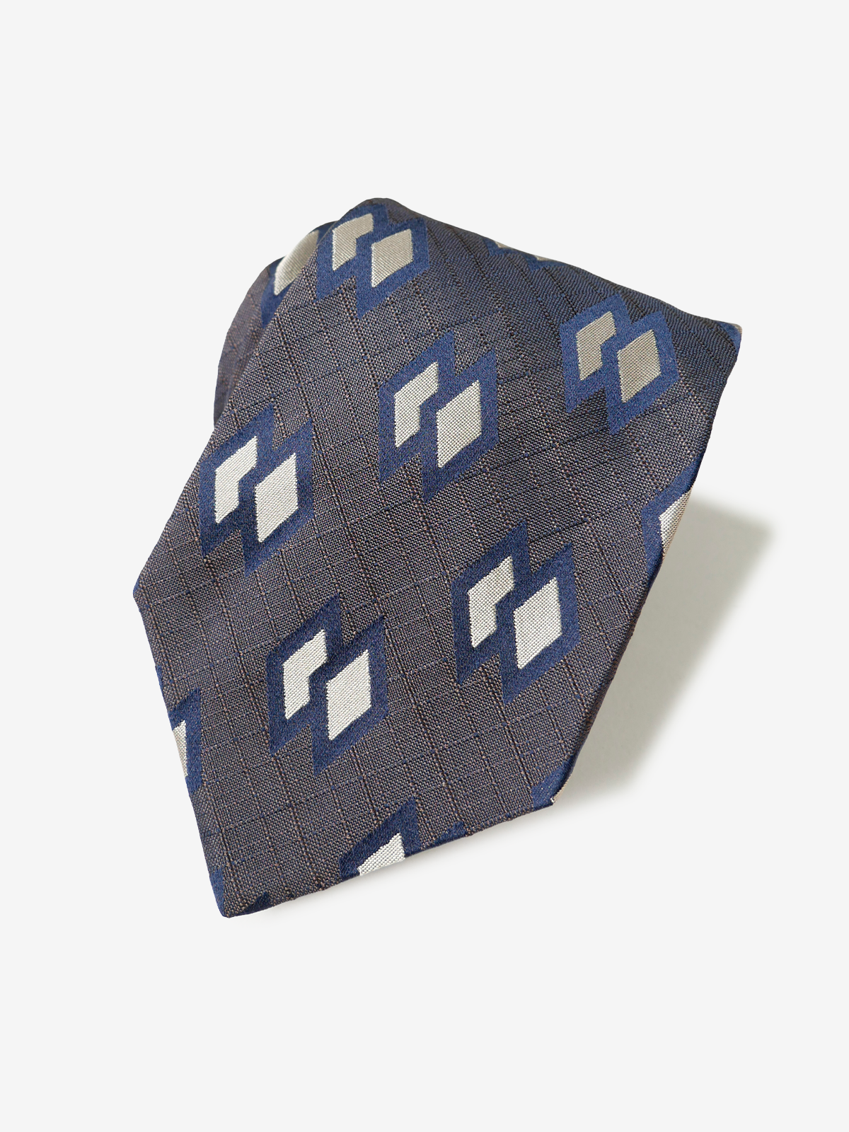 Classico Seta|Double Rhombus Neat Tie|ブラウン