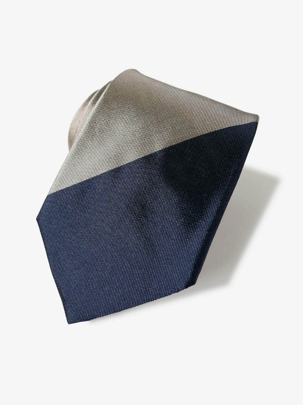 Classico Seta|Block Stripe Tie|ベージュ