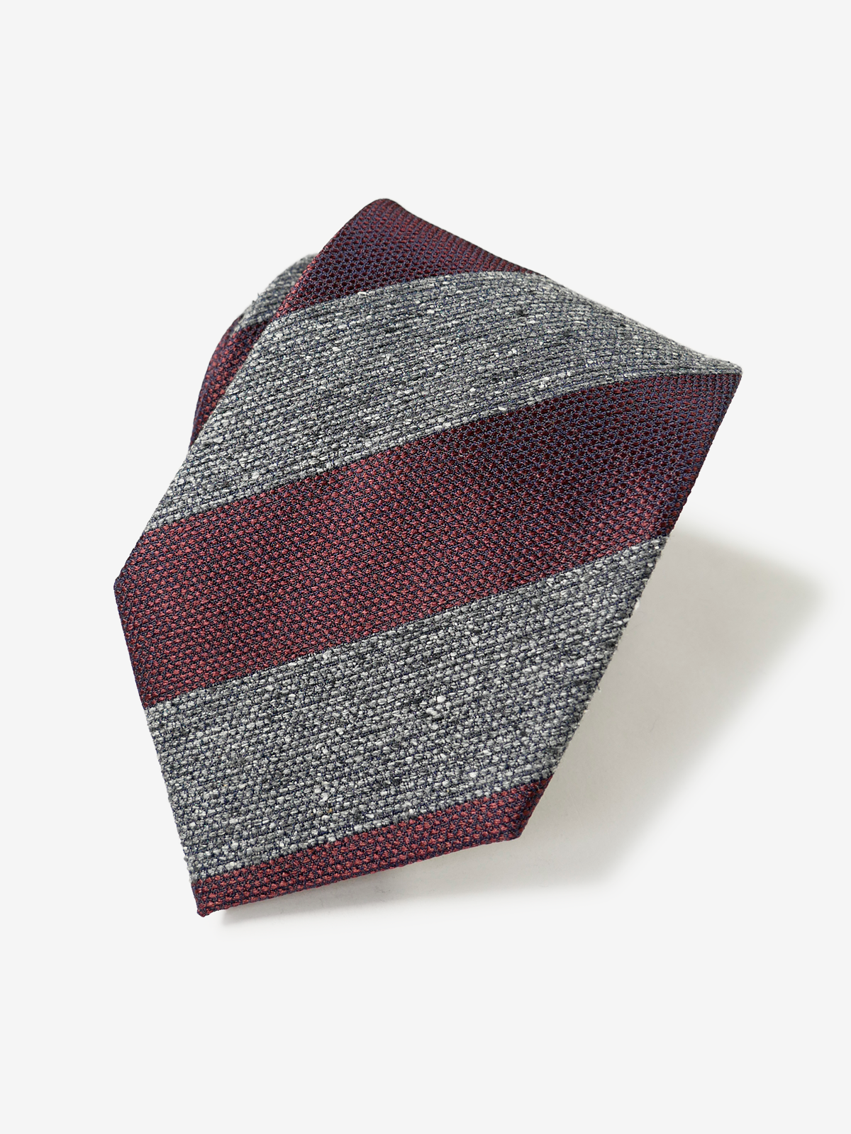 フェルモ フォサッティ｜ストライプネクタイ｜ボルドー