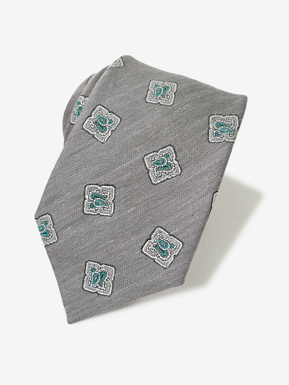 Classico Seta|Medallion Tie|グレー