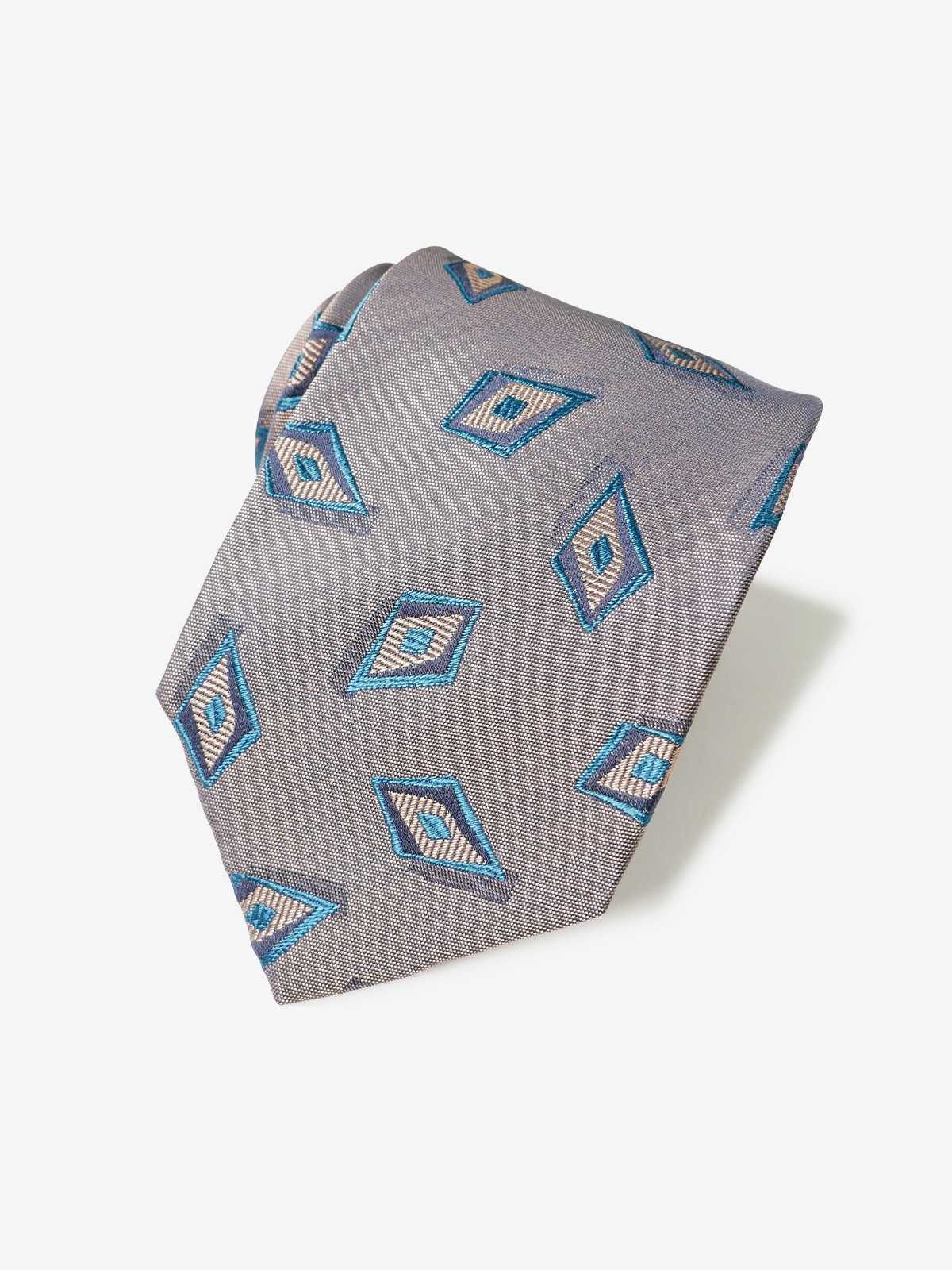 Classico Seta|Rhombus Neat Tie|ベージュ