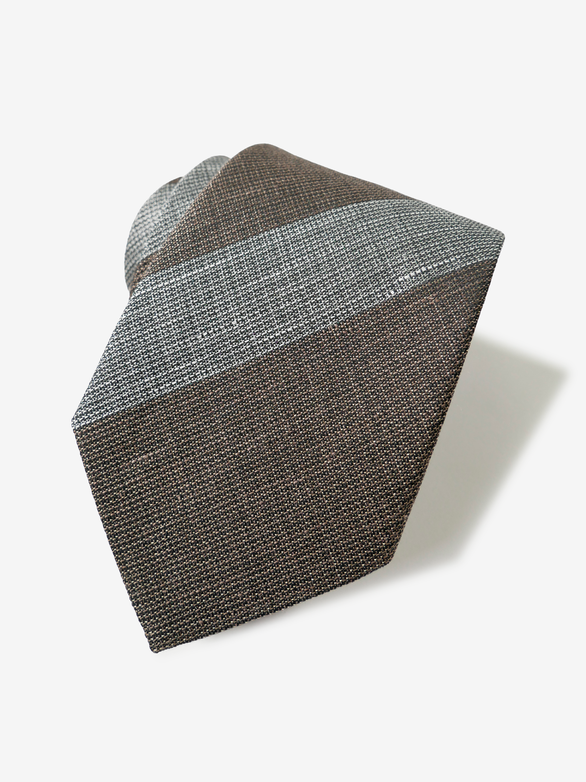 Classico Seta|Stripe Tie|ブラウン