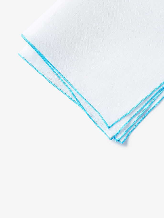 Linen Pocket Square|エメラルドグリーン