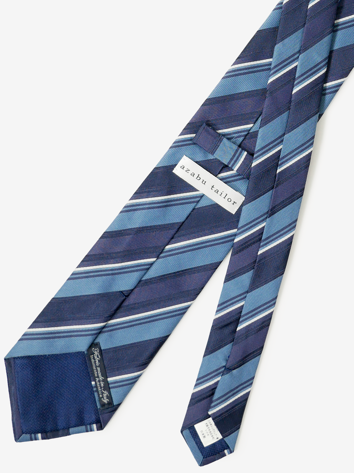 Classico Seta|Stripe Tie|ブルー