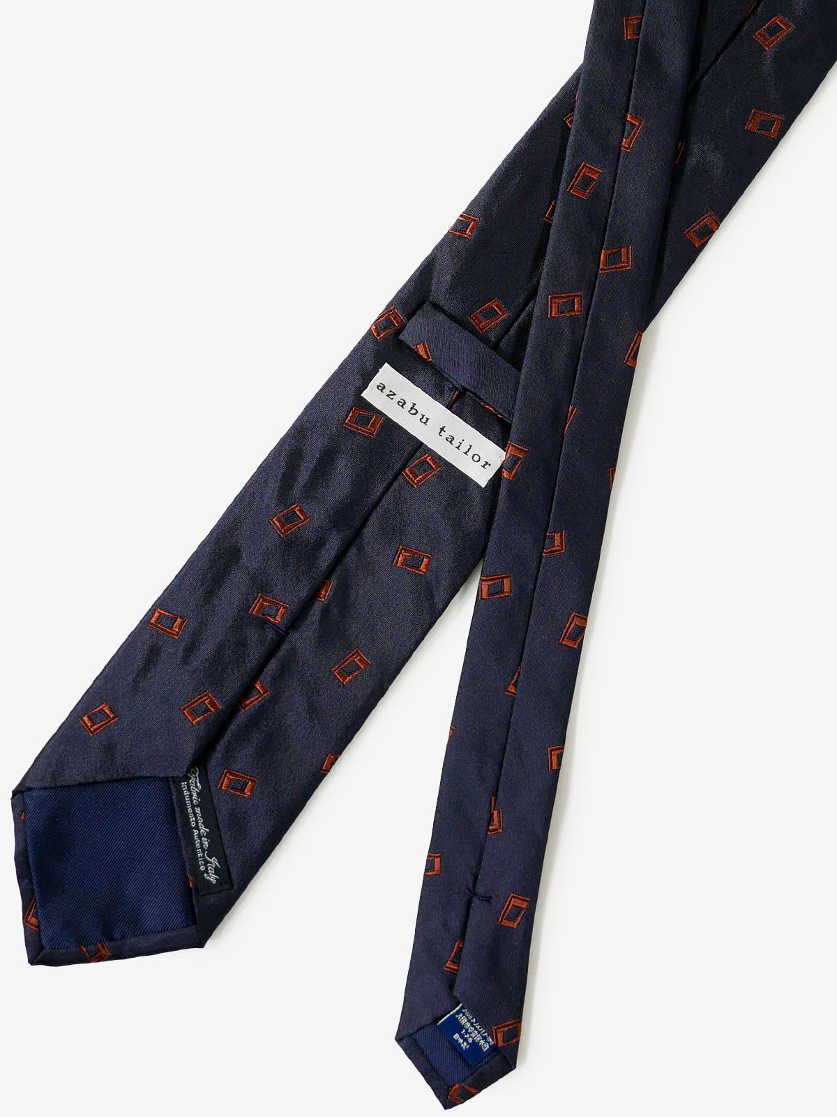 Classico Seta|Rectangle Neat Tie|ネイビー