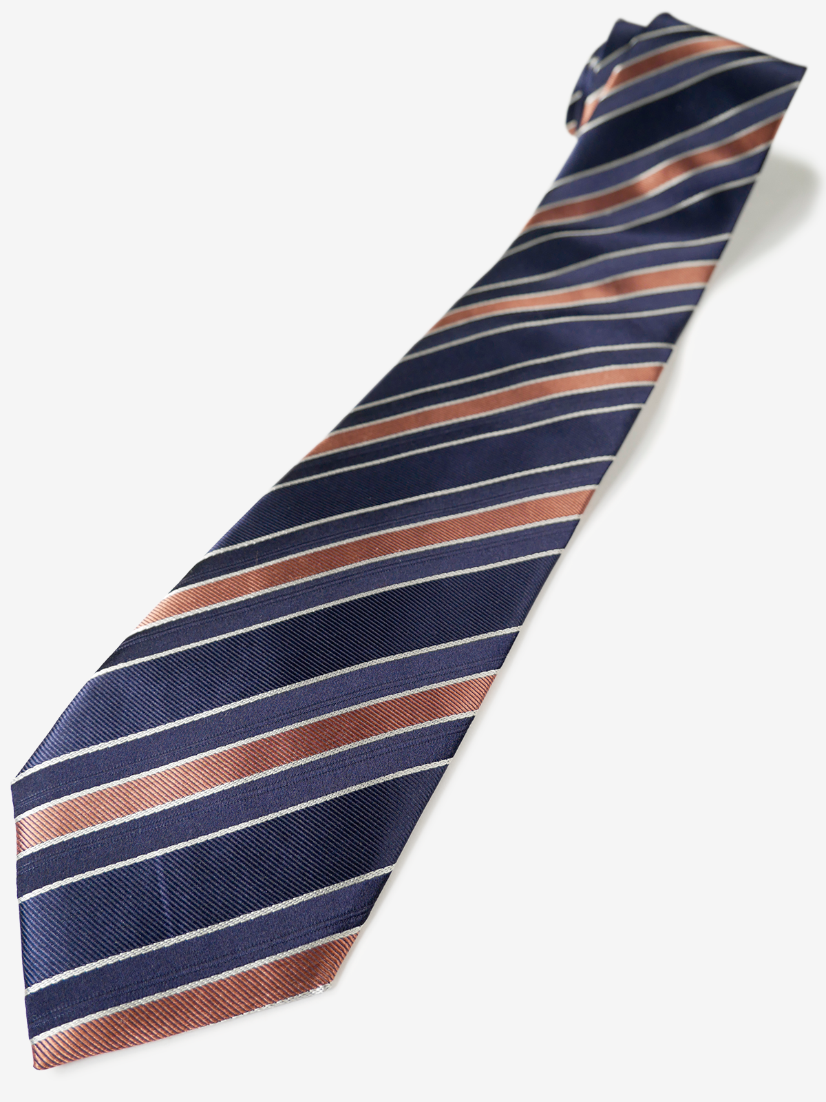 Classico Seta|Stripe Tie|オレンジピンク