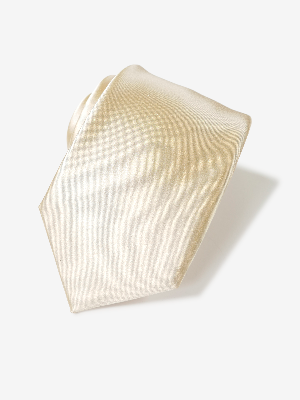 Solid Color Satin Tie|アイボリー