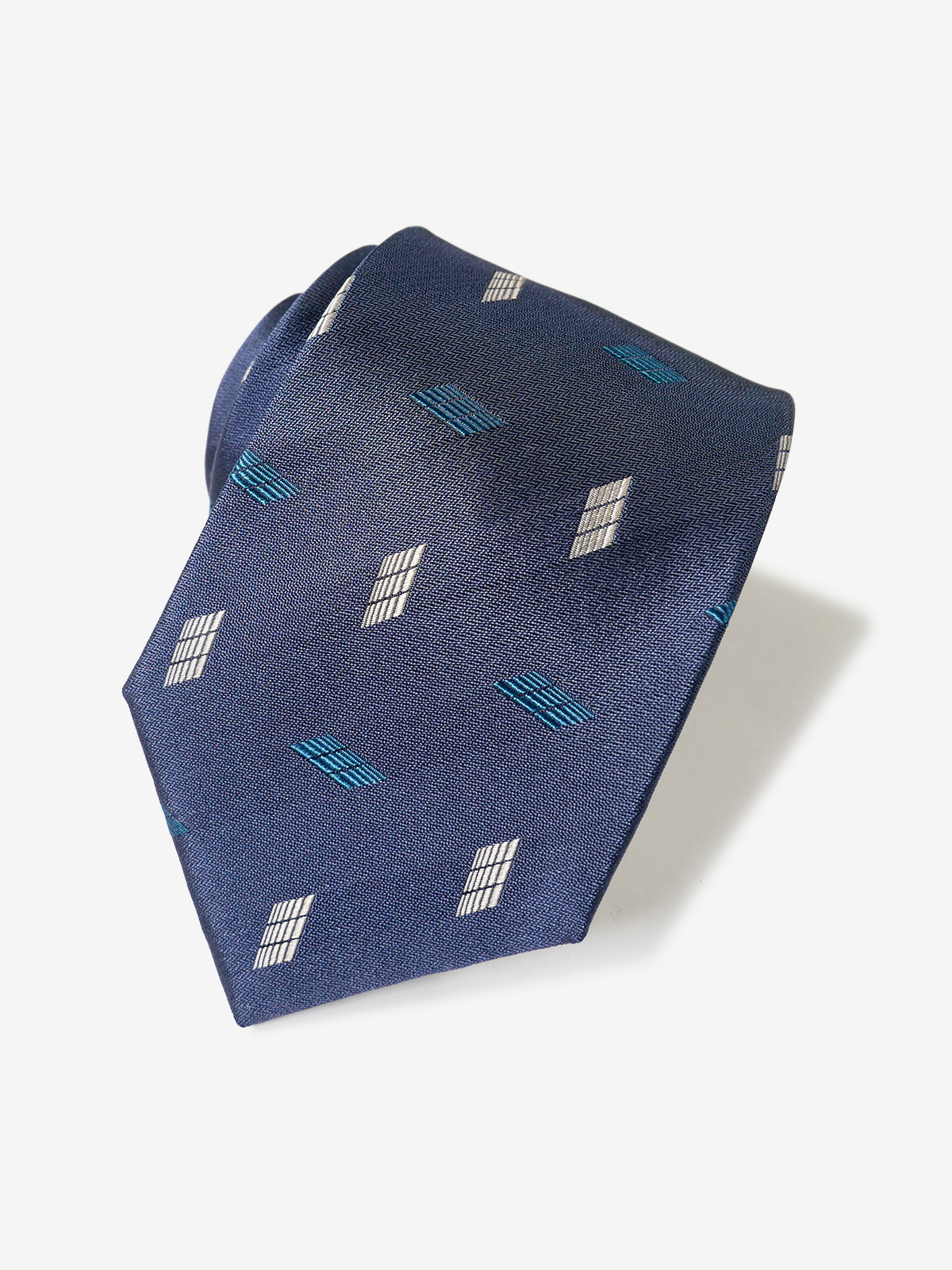 Classico Seta|Rhombus Neat Tie|ネイビー