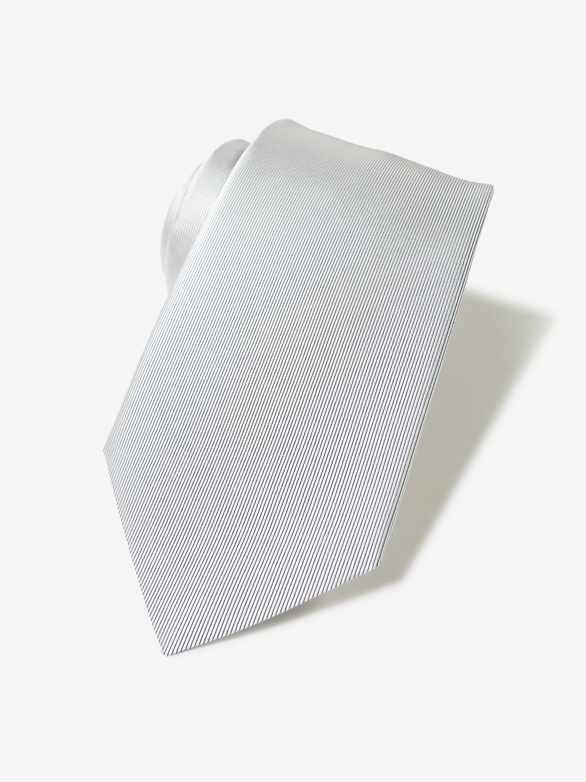 Solid Color Repp Tie|シルバー