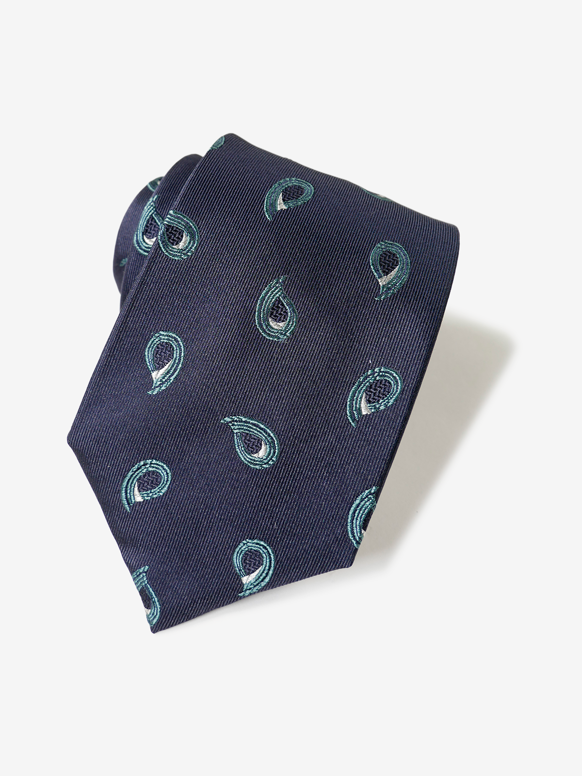 Classico Seta|Paisley Neat Tie|ネイビー