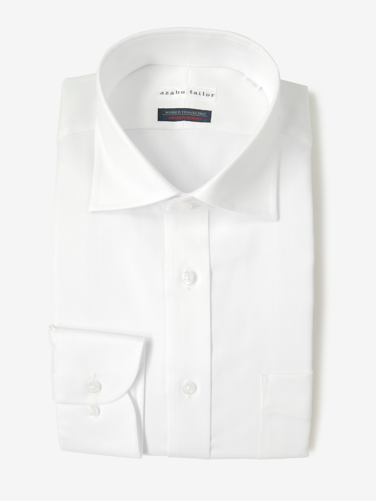 World Traveler Herringbone Shirt|ホワイト