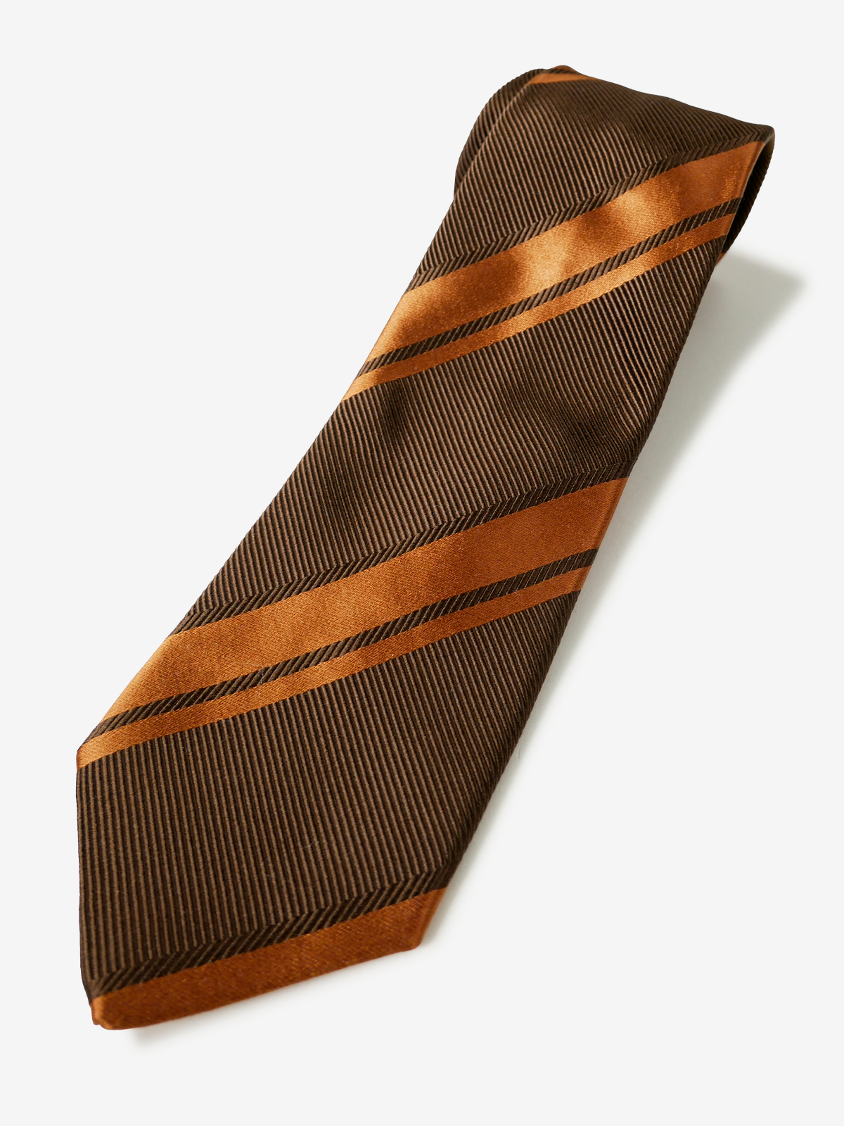 Striped Repp Tie|ブラウン
