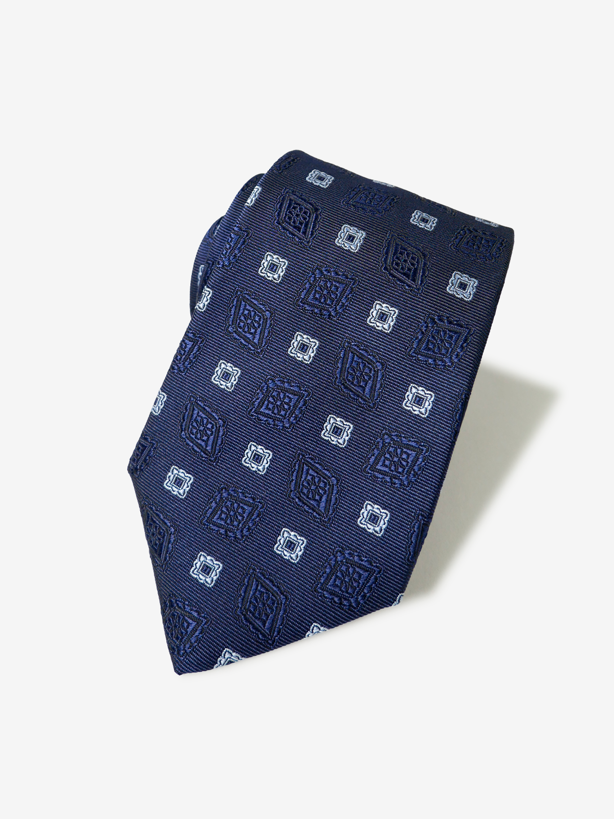 Floral Medallion Tie|ネイビー