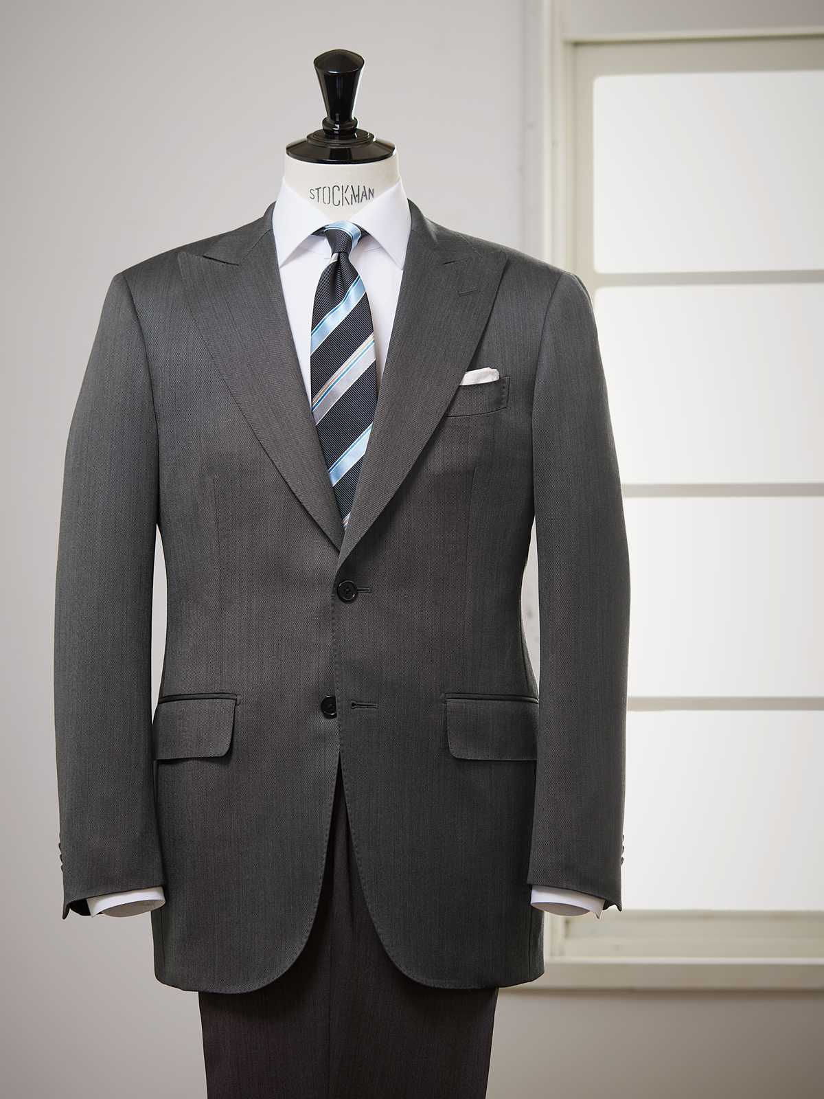 Striped Necktie|チャコールグレー