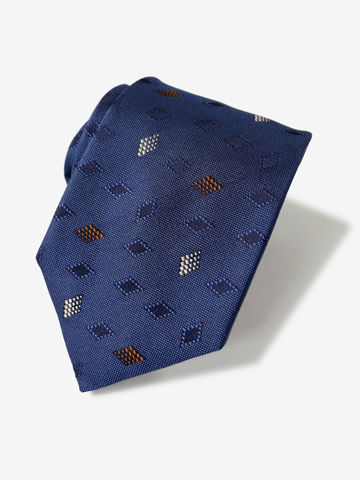 Classico Seta|Rhombus Neat Tie|ブルー