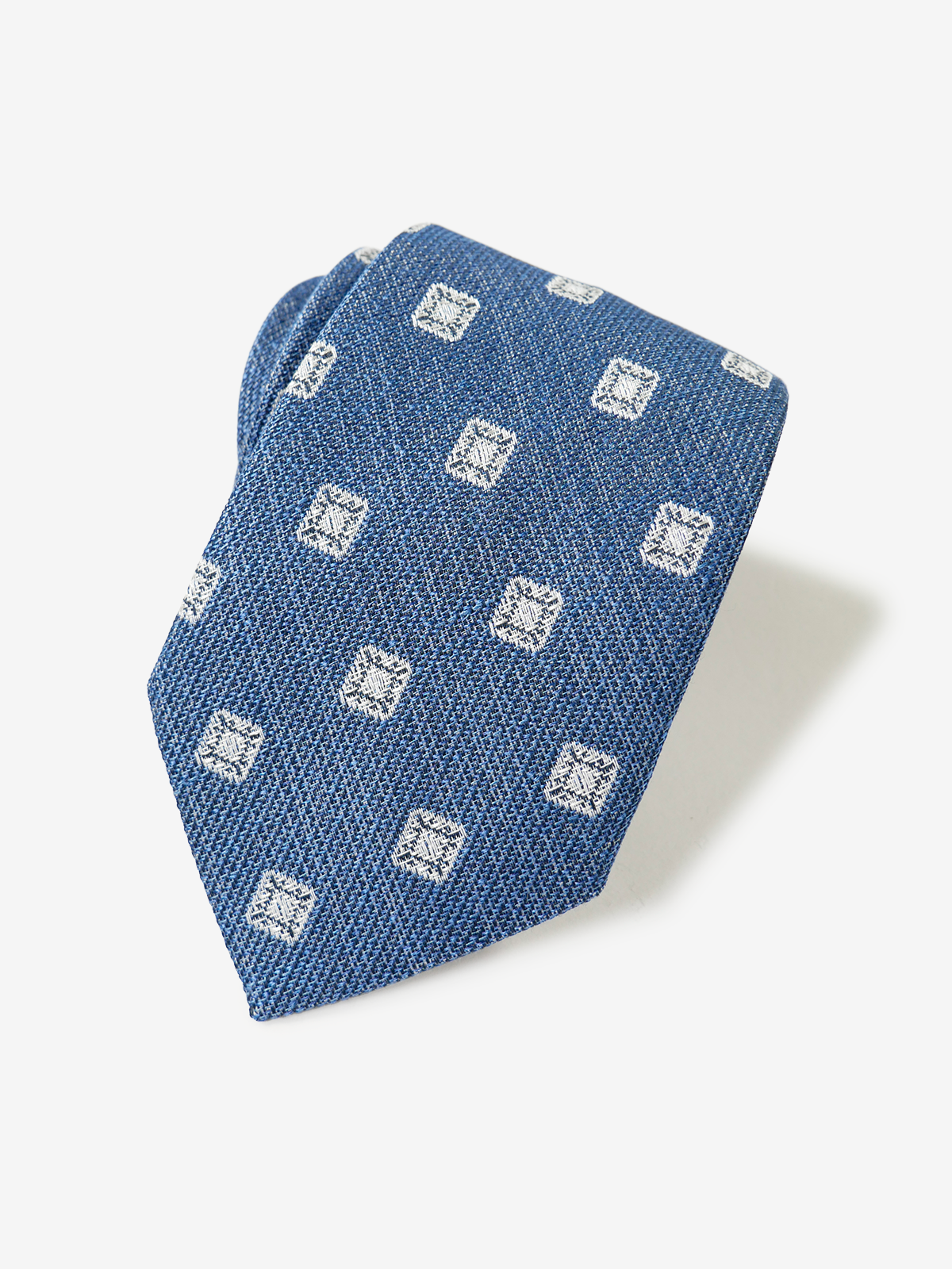 Classico Seta|Square Neat Tie|ブルー