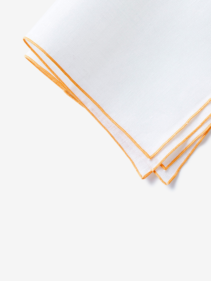 Linen Pocket Square|オレンジ