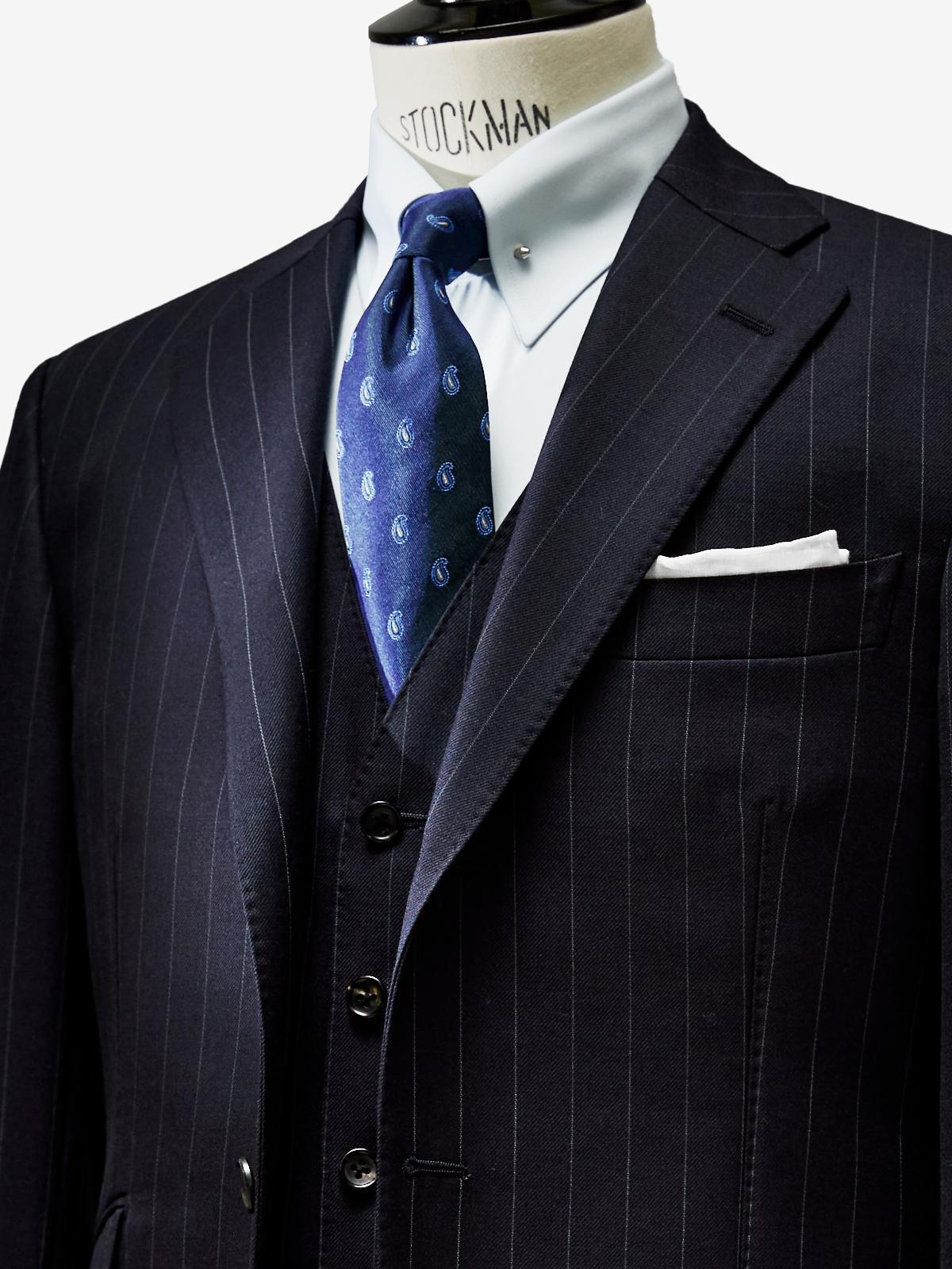 Classico Seta|Paisley Neat Tie|ネイビー