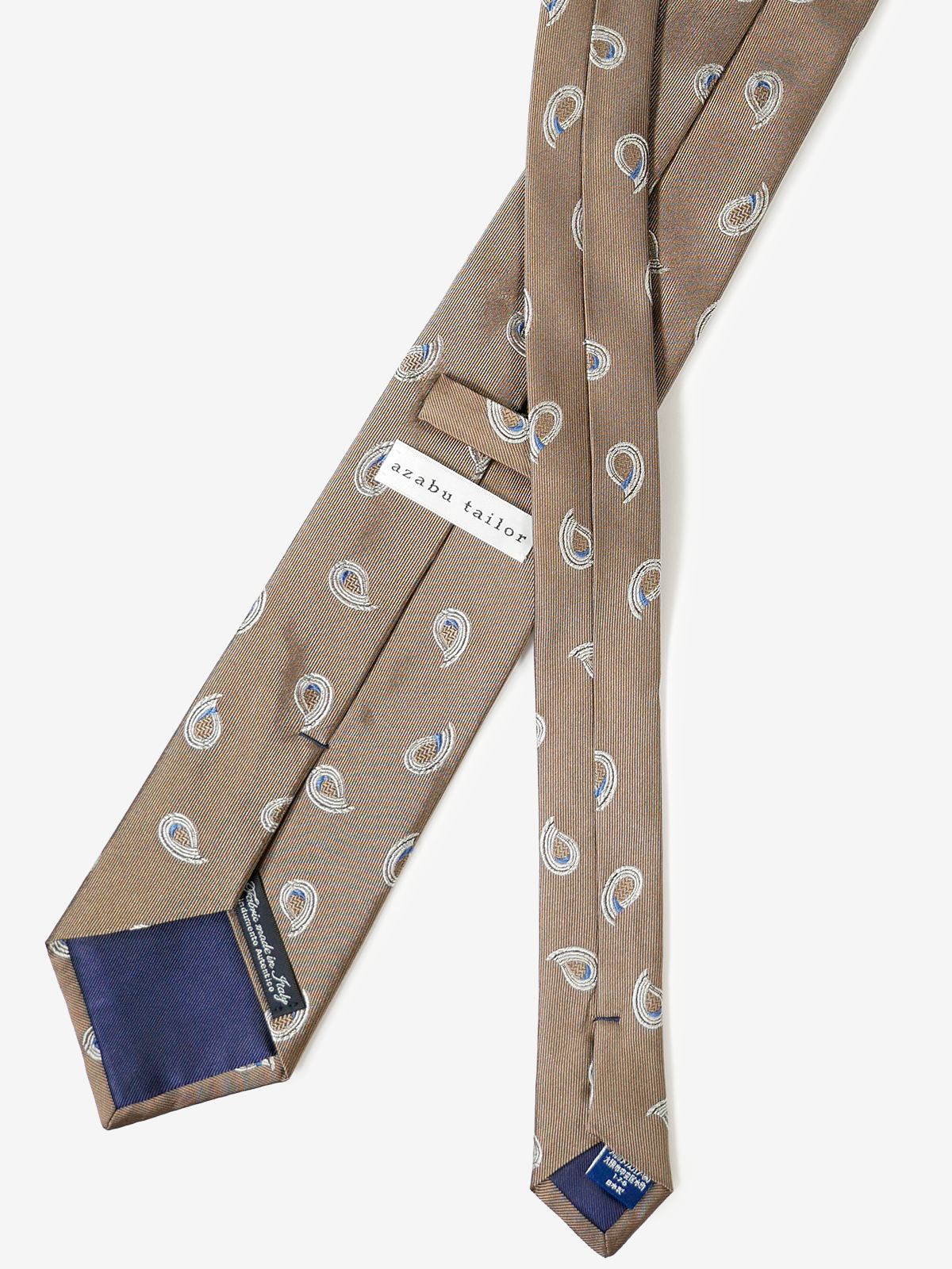 Classico Seta|Paisley Neat Tie|ベージュ