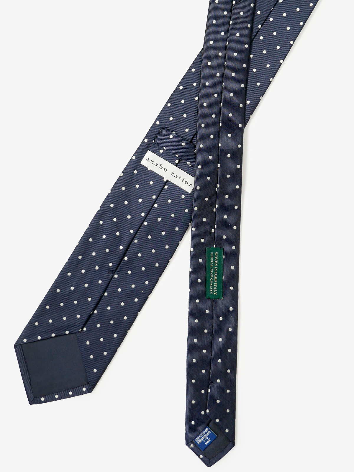 Mantero|Polka Dot Tie|ネイビー