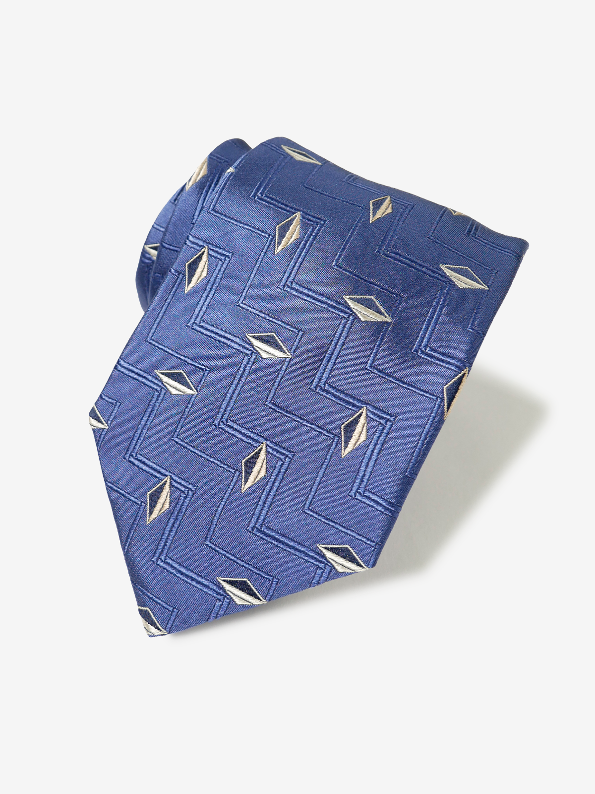 Classico Seta|Rhombus Neat Tie|ブルー