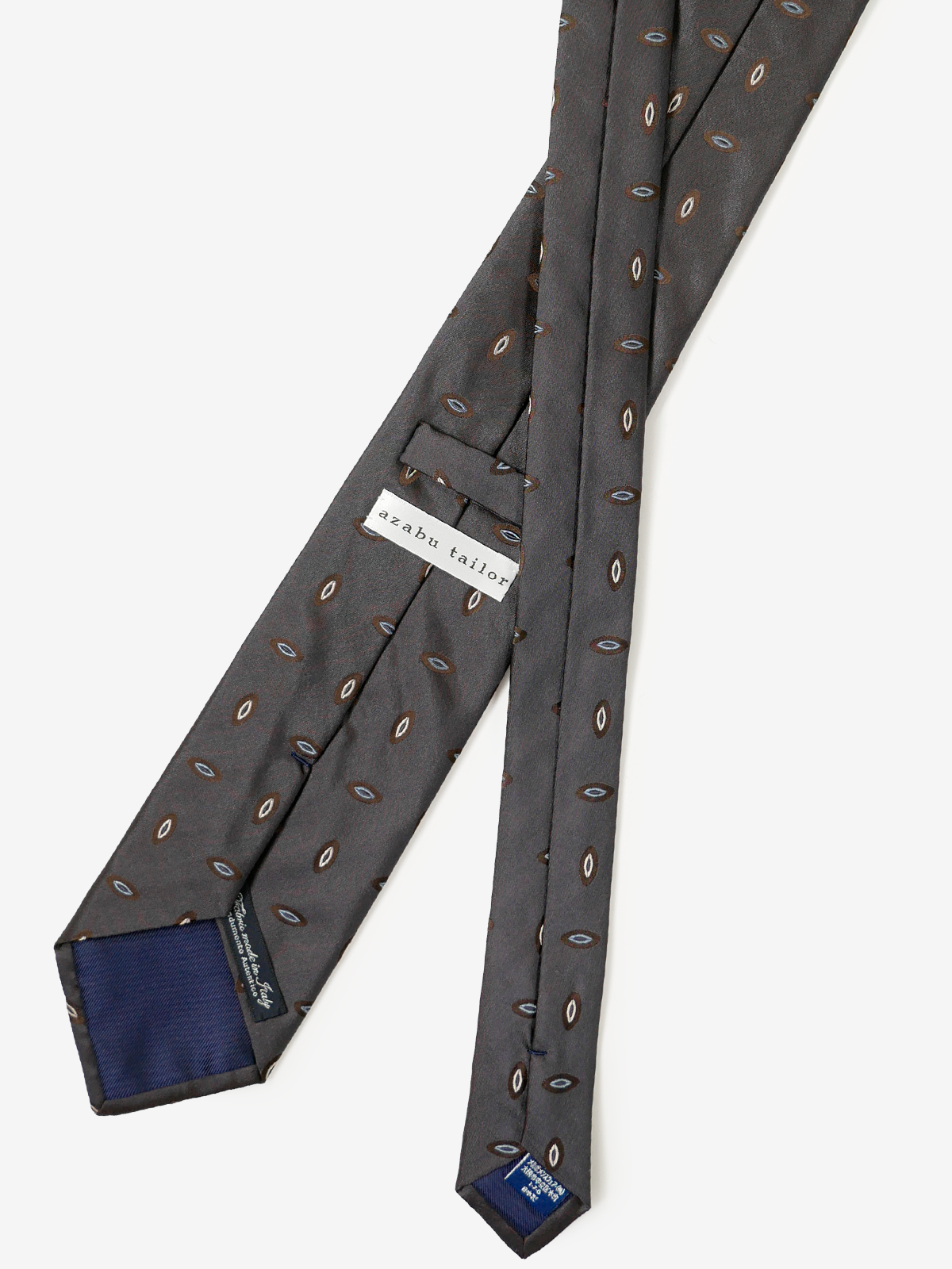 Classico Seta|Ovall Neat Tie|ブラウン