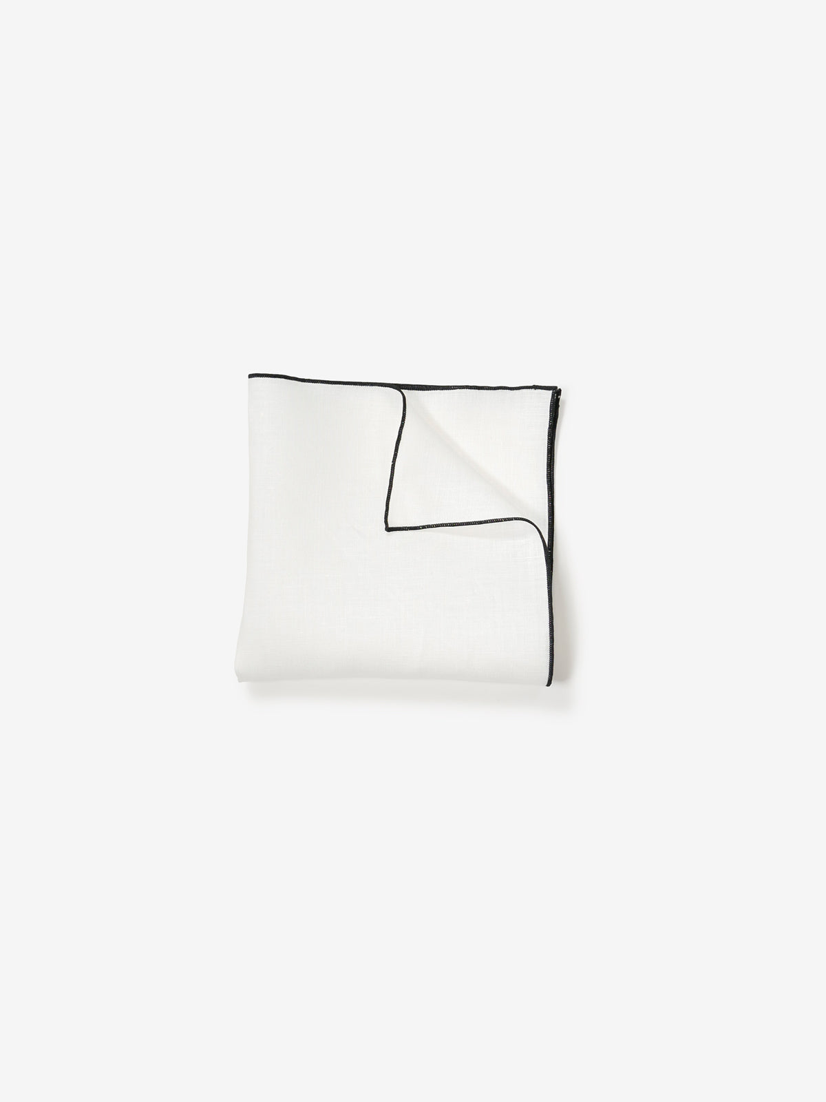 Linen Pocket Square|ブラック