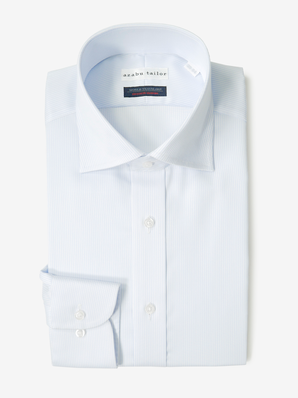 World Traveler Striped Twill Shirt|サックス